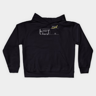 Tunnel drilling machine, black Kids Hoodie